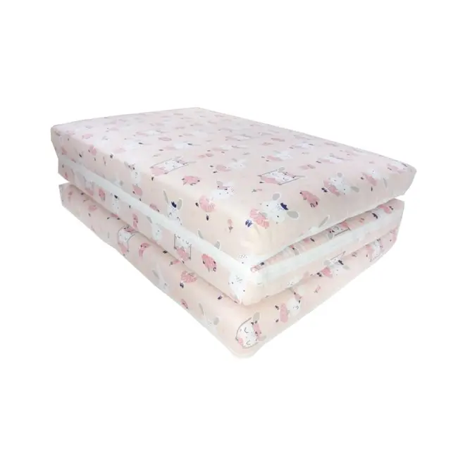 Saltea Pliabila Spuma Poliuretanica 120x60x5 cm - Dancing Bunny Roz 00086674