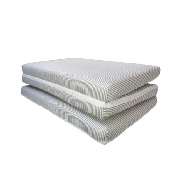 Saltea Pliabila Spuma Poliuretanica 120x60x5 cm - Dungi Gri 00086684