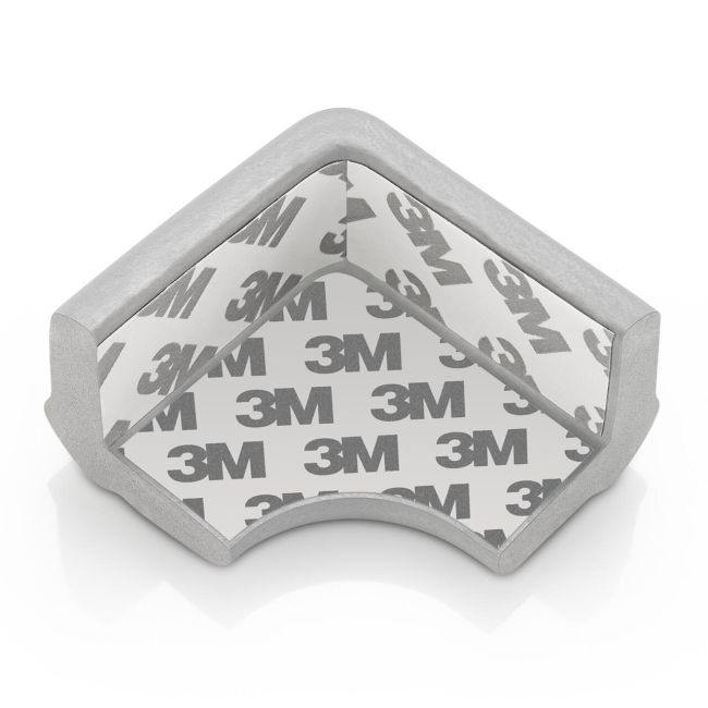 Set 4 protectii de colturi din spuma poliuretan, cu banda adeziva 3M, rezistenta la muscaturi, gri, Reer 82031