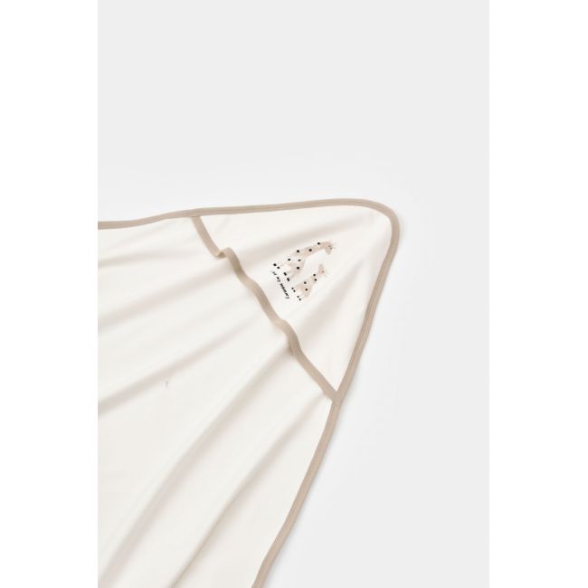 Paturica din bumbac organic Girafa, BabyCosy, Ecru, 85X85 cm JEMBC-CSY5906