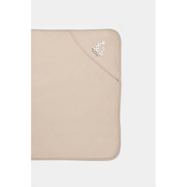 Paturica din bumbac organic Girafa, BabyCosy, Mink, 85X85 cm JEMBC-CSY5907