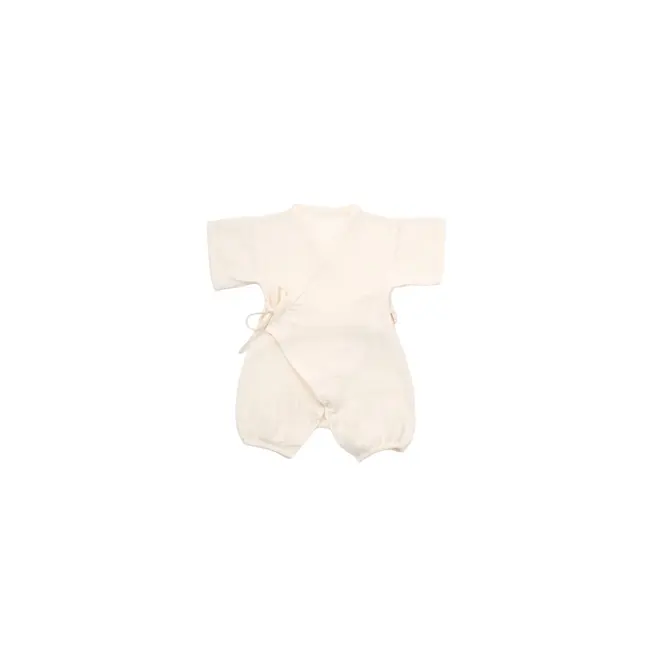 Salopeta petrecuta din muselina, BabyCosy, 100% bumbac organic, Ecru (Marime: 18-24 Luni) JEMBC-CSYM7000-18