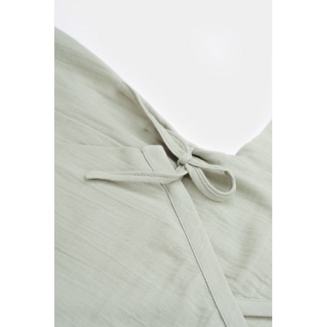 Salopeta petrecuta din muselina, BabyCosy, 100% bumbac organic, Verde (Marime: 12-18 Luni) JEMBC-CSYM7002-12