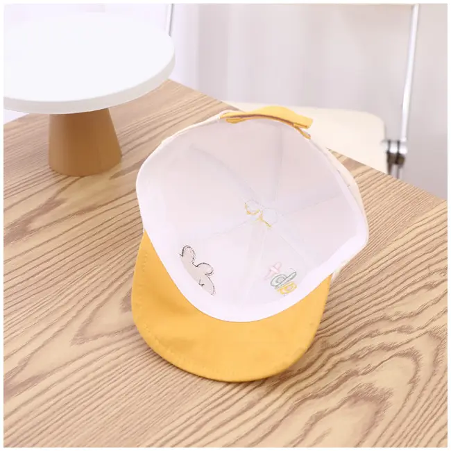 Sapca ivoire cu cozoroc moale galben mustar - Rabbit LIHAT338-2-pa02