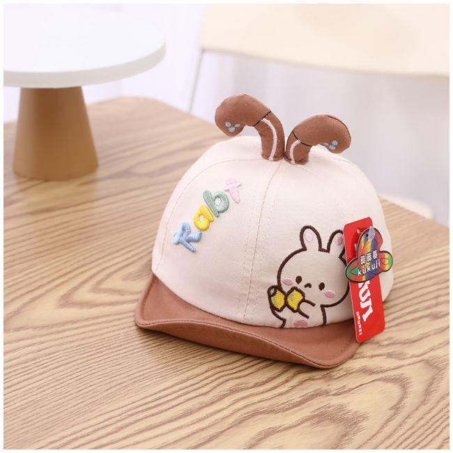 Sapca ivoire cu cozoroc moale maro - Rabbit LIHAT338-pa02