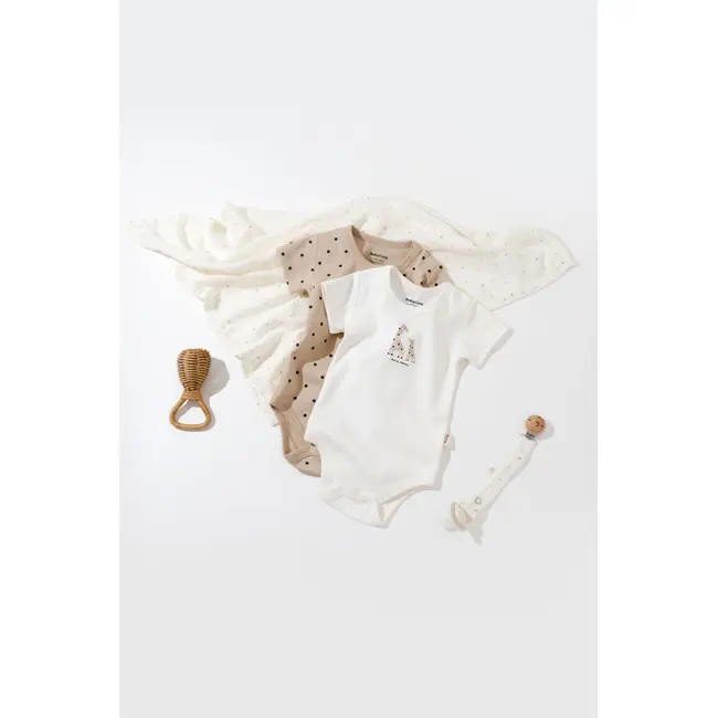 Set 2 body-uri bebe unisex Girafa, Baby Cosy, 100% bumbac organic (Marime: 9-12 luni) JEMBC-CSY5758-9