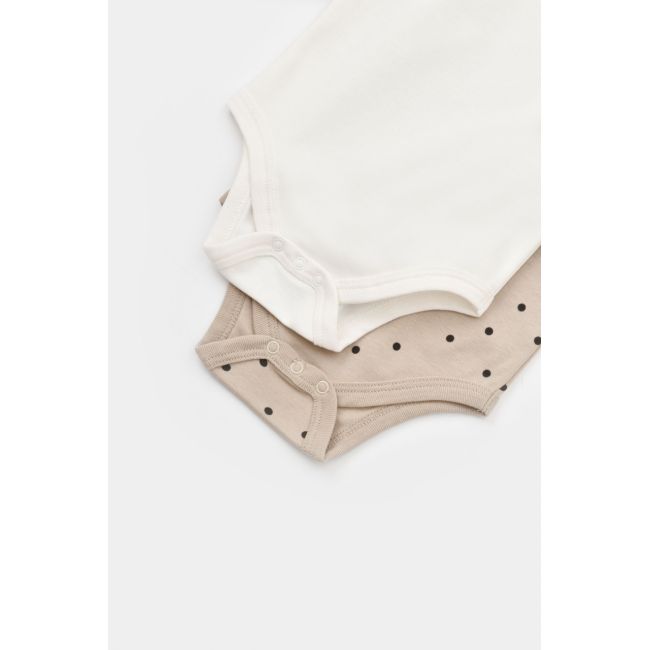 Set 2 body-uri cu maneca lunga bebe unisex Girafa, Baby Cosy, 100% bumbac organic (Marime: 3-6 Luni) JEMBC-CSY5788-3