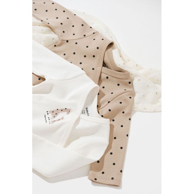 Set 2 body-uri cu maneca lunga petrecute, Girafa, Baby Cosy, 100% bumbac organic (Marime: 6-9 luni) JEMBC-CSY5759-6