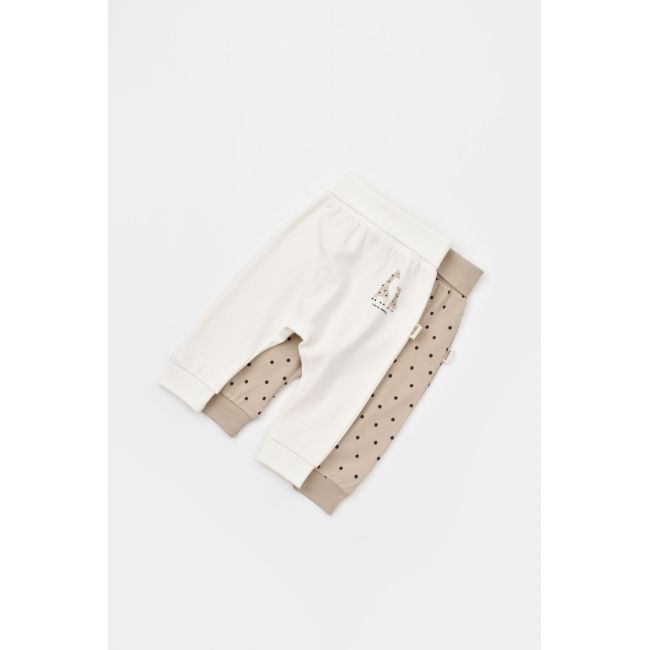 Set 2 pantaloni bebe unisex Girafa, Baby Cosy, 100% bumbac organic (Marime: 9-12 luni) JEMBC-CSY5628-9