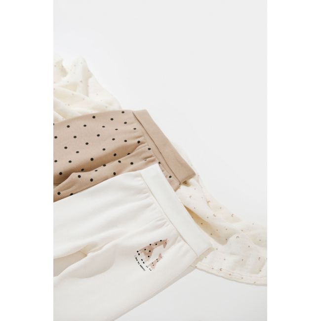 Set 2 pantaloni cu botosei bebe unisex Girafa, Baby Cosy, 100% bumbac organic (Marime: 0-3 Luni) JEMBC-CSY5627-0