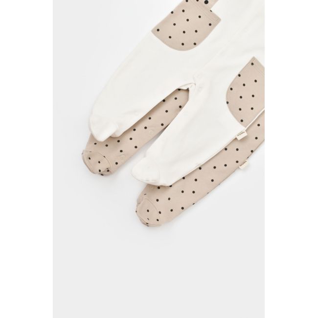 Set 2 salopete cu buzunare Girafa, Baby Cosy, 100% bumbac organic (Marime: 6-9 luni) JEMBC-CSY5819-6