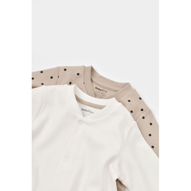 Set 2 salopete cu buzunare Girafa, Baby Cosy, 100% bumbac organic (Marime: 6-9 luni) JEMBC-CSY5819-6