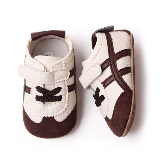Adidasi ivoire cu maro pentru bebelusi MBBL2349-2-p29