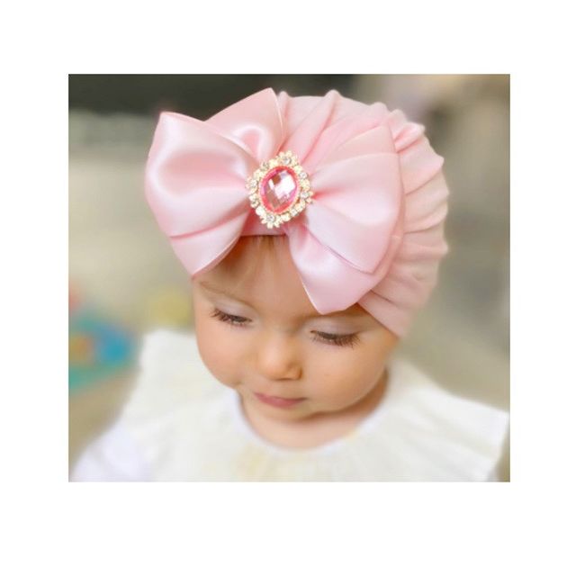 Caciulita tip turban cu funda din satin aplicata - Queen MBMZ047-CT3
