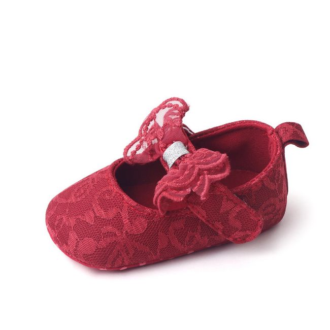 Pantofiori visinii cu broderie si fundita AMBH2297-2-p13