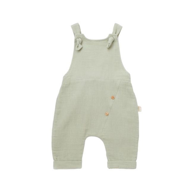 Salopeta de vara cu pantaloni lungi din muselina, BabyCosy, 100% bumbac organic, verde (Marime: 12-18 Luni) JEMBC-CSYM7008-12