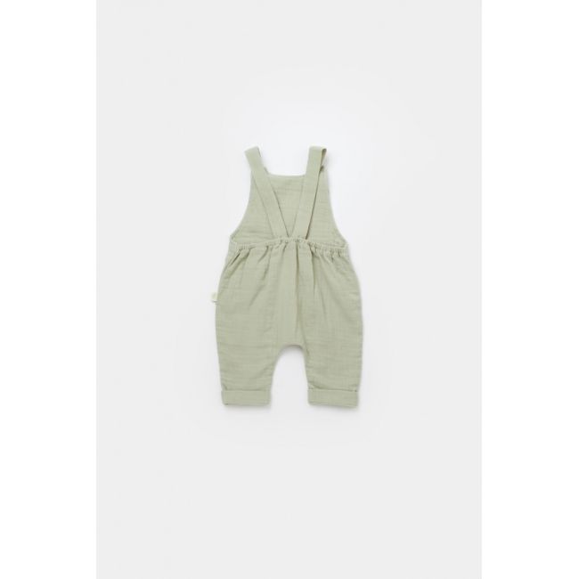 Salopeta de vara cu pantaloni lungi din muselina, BabyCosy, 100% bumbac organic, verde (Marime: 12-18 Luni) JEMBC-CSYM7008-12