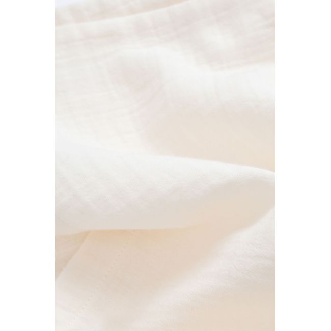 Set bluzita petrecuta si panataloni lungi din muselina, Baby Cosy, 100% bumbac organic, Ecru (Marime: 6-9 luni) JEMBC-CSYM7012-6
