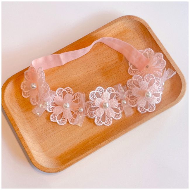 Bentita roz somon pentru fetite - Pearls MB005-12