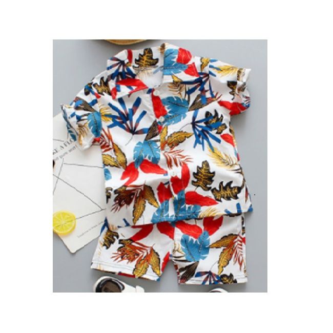 Costumas de vara pentru baietei - colored leaves (marime disponibila: 18-24 luni) mdxgsuc792-de4.18-24 luni