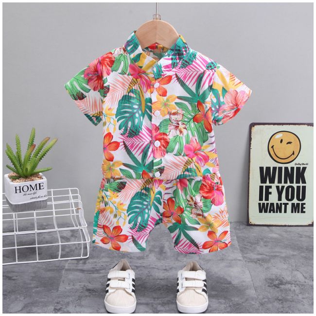 Costumas de vara pentru baietei - Hawaian time MDXGSUC785-DE4
