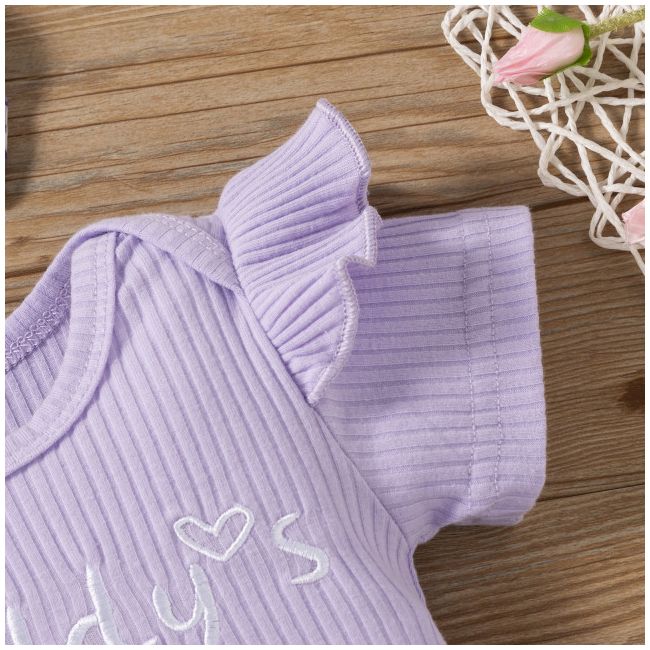 Costumas cu body lila si pantaloni scurti - Flower MD202303136-R2