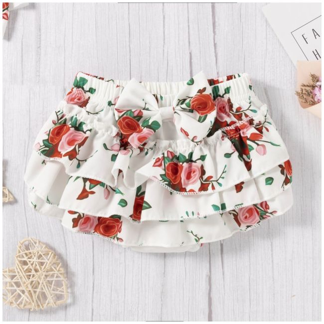 Costumas cu body visiniu si pantaloni scurti - Flower MD202303138-R2