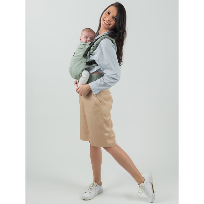 Marsupiu isara the one sage green linen