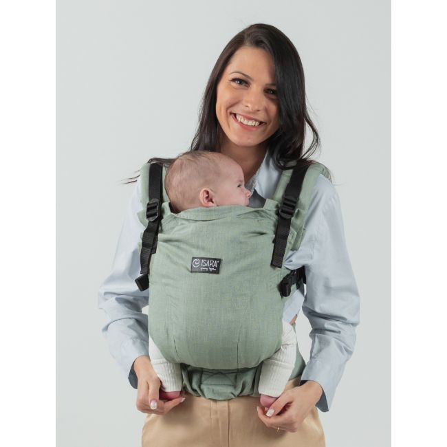 Marsupiu isara the one sage green linen