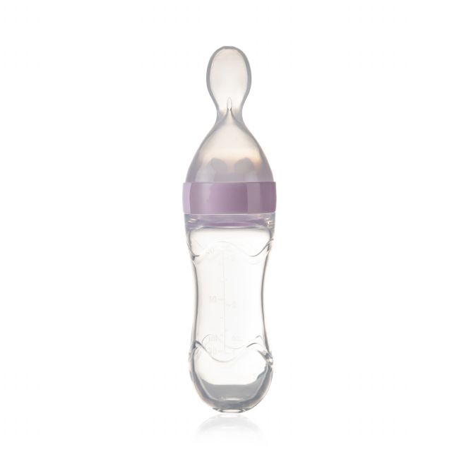 Lingurita cu rezervor pentru bebelusi, BabyJem, cu capac protectie, 90 ml (Culoare: Albastru) JEMbj_8062