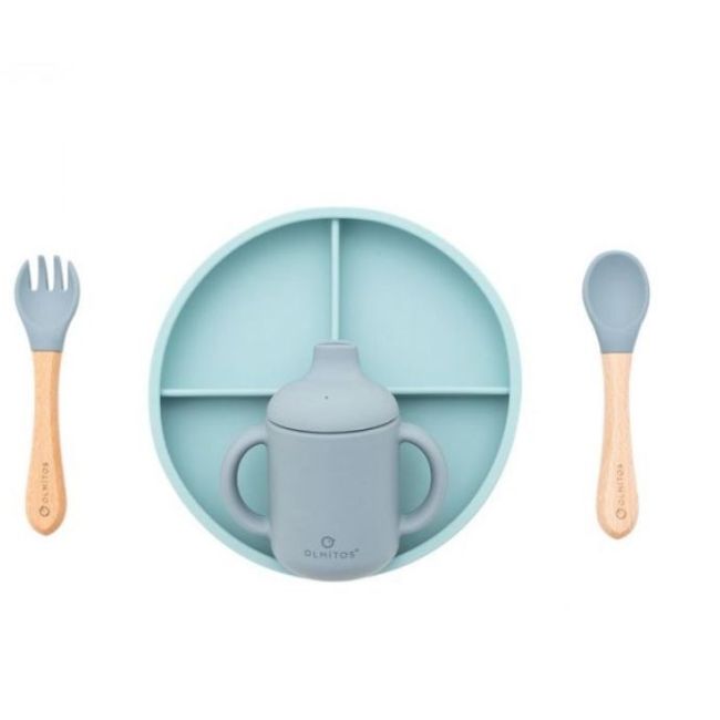 Set diversificare bebelusi 5 piese olmitos blue lvtkolm0091