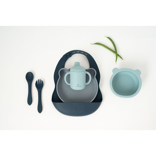 Set diversificare bebelusi 7 piese olmitos bear blue lvtkolm0094