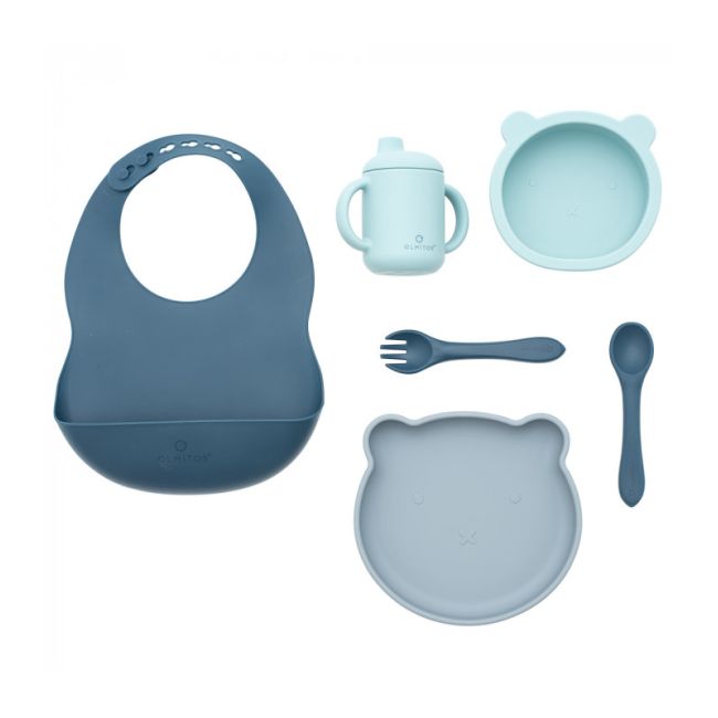 Set diversificare bebelusi 7 piese olmitos bear blue lvtkolm0094