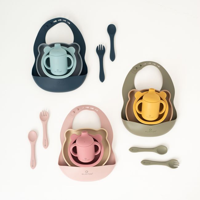 Set diversificare bebelusi 7 piese olmitos bear blue lvtkolm0094