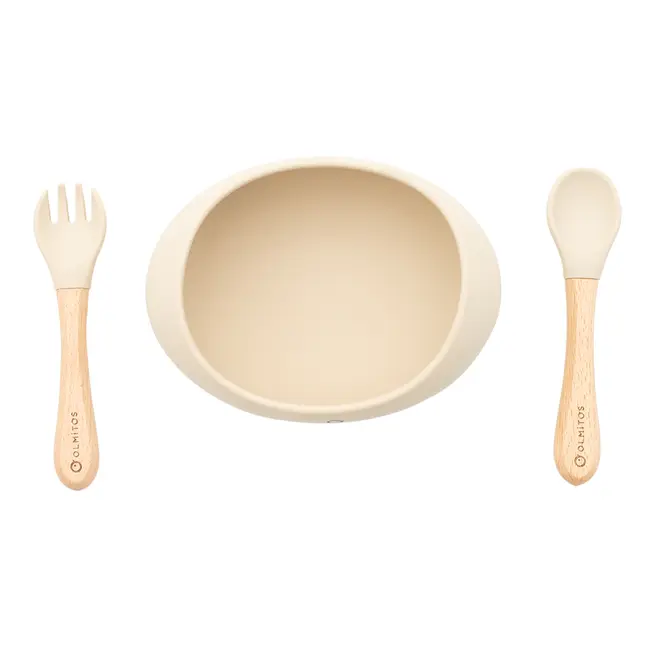 Set tacamuri bebelusi si bol cu ventuza olmitos peach lvtkolm0086