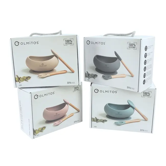 Set tacamuri bebelusi si bol cu ventuza olmitos peach lvtkolm0086