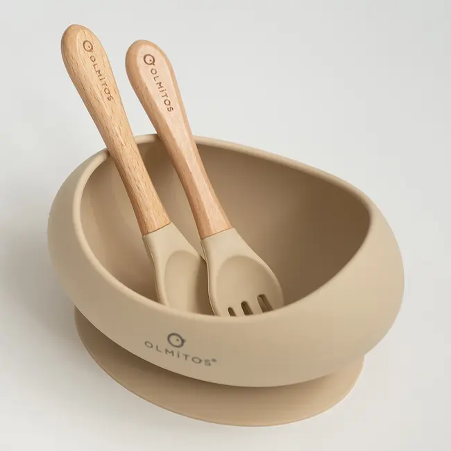 Set tacamuri bebelusi si bol cu ventuza olmitos peach lvtkolm0086