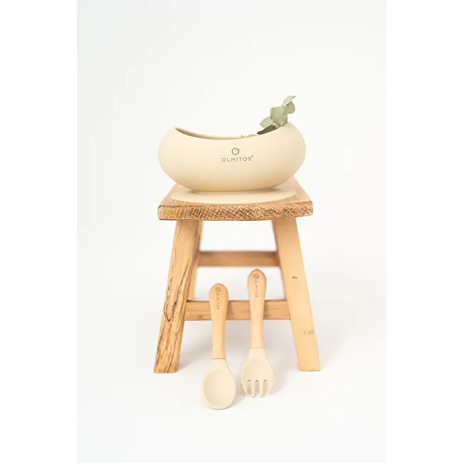 Set tacamuri bebelusi si bol cu ventuza olmitos peach lvtkolm0086
