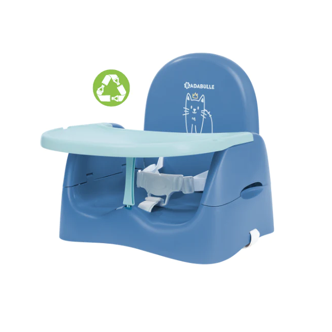 Badabulle- booster pliabil nomad albastru cu pisicuta bbbb009014
