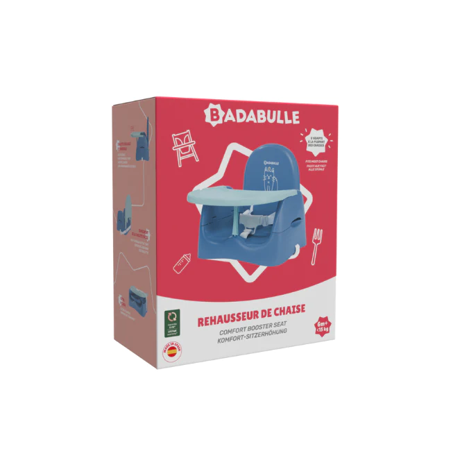 Badabulle- booster pliabil nomad albastru cu pisicuta bbbb009014