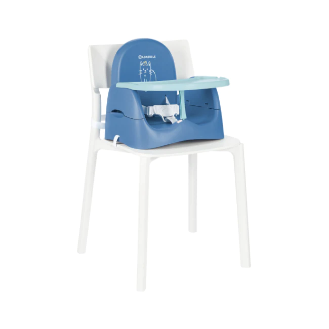 Badabulle- booster pliabil nomad albastru cu pisicuta bbbb009014