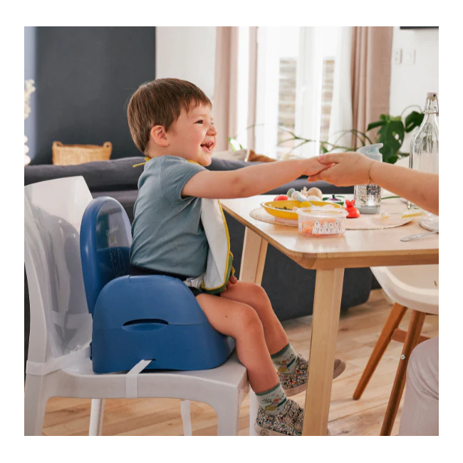 Badabulle- booster pliabil nomad albastru cu pisicuta bbbb009014