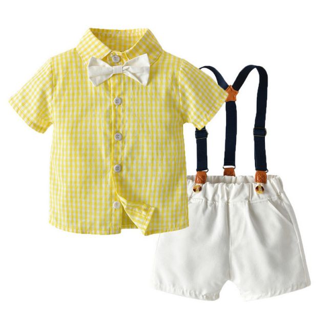 Costum elegant pentru baietei - Yellow LI202303332-de3