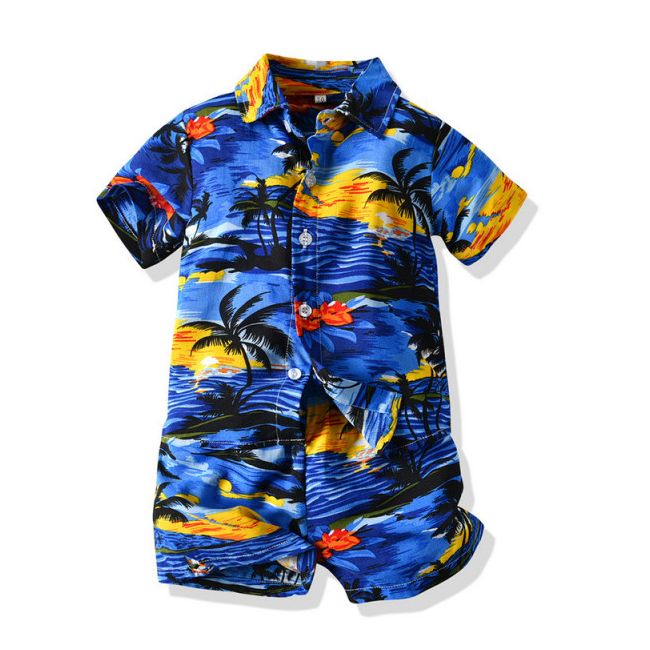 Costumas de vara pentru baietei - Exotic Island MB202303267-de2