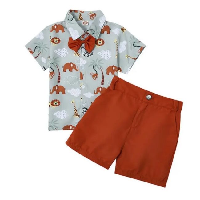 Costumas de vara pentru baietei - jungle animals (marime disponibila: 3-6 luni (marimea 18 incaltaminte)) md202303217-de2.3-6 luni (marimea 18 incaltaminte)