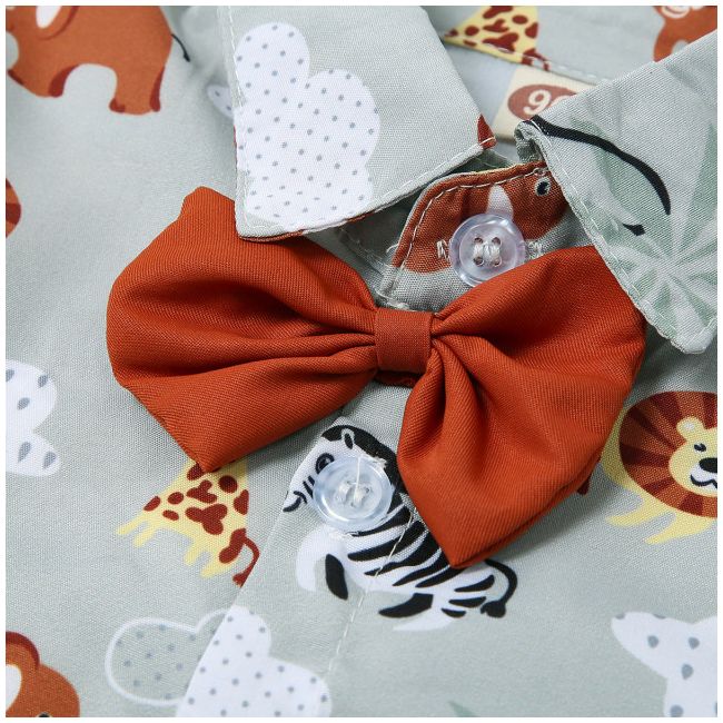 Costumas de vara pentru baietei - jungle animals (marime disponibila: 3-6 luni (marimea 18 incaltaminte)) md202303217-de2.3-6 luni (marimea 18 incaltaminte)