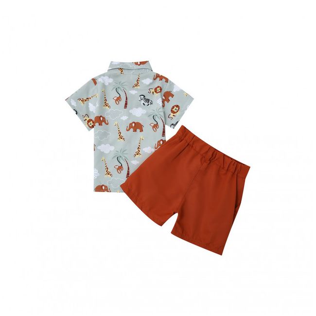 Costumas de vara pentru baietei - jungle animals (marime disponibila: 3-6 luni (marimea 18 incaltaminte)) md202303217-de2.3-6 luni (marimea 18 incaltaminte)