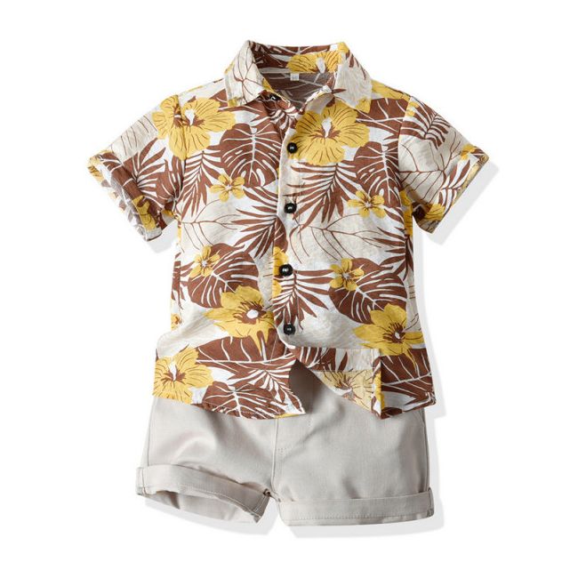 Costumas de vara pentru baietei - Yellow Flower MD202303269-R1