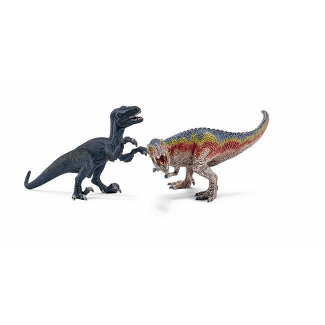 Set Figurine Schleich Set T-Rex Si Velociraptor. Mic - 42216 - VRNSL42216