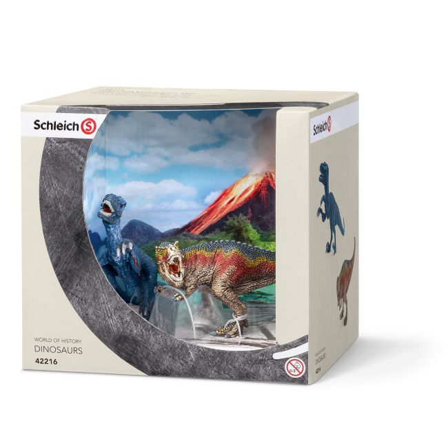 Set Figurine Schleich Set T-Rex Si Velociraptor. Mic - 42216 - VRNSL42216